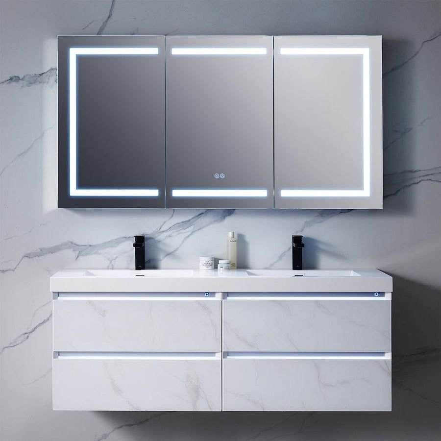 Bathroom idea with the Blossom Canopus 60X32 LED Medicine Cabinet, Blossom