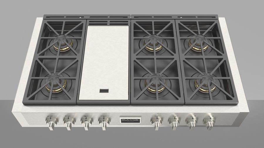 Kitchen idea with the 48" Pro Gas Range Top, Fulgor Milano