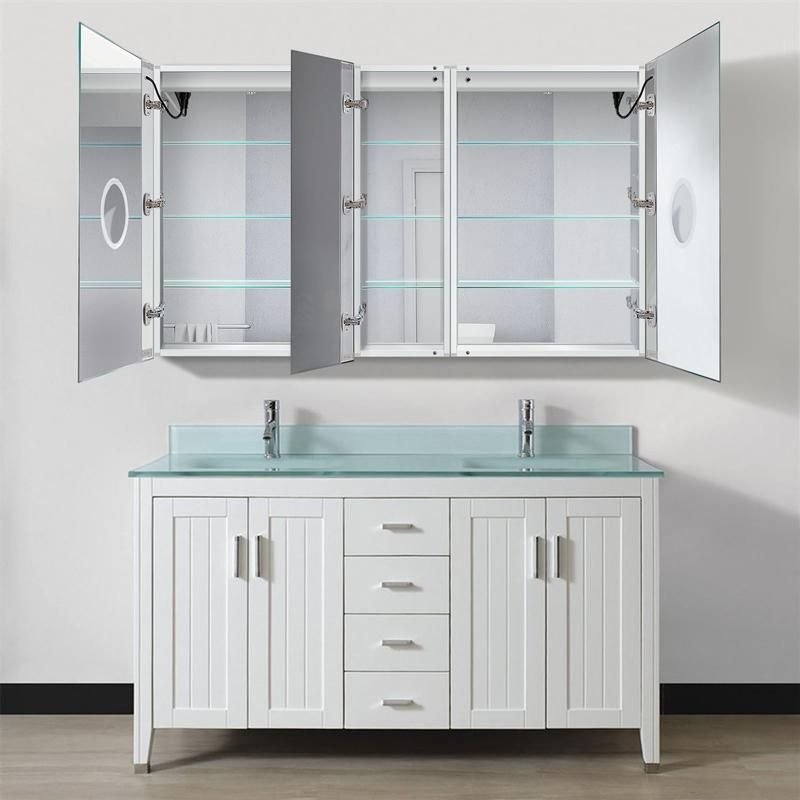 Kitchen idea with the Krugg Svange6036DLLR LED Medicine Cabinet 60"x36" Recessed or Surface, Krugg