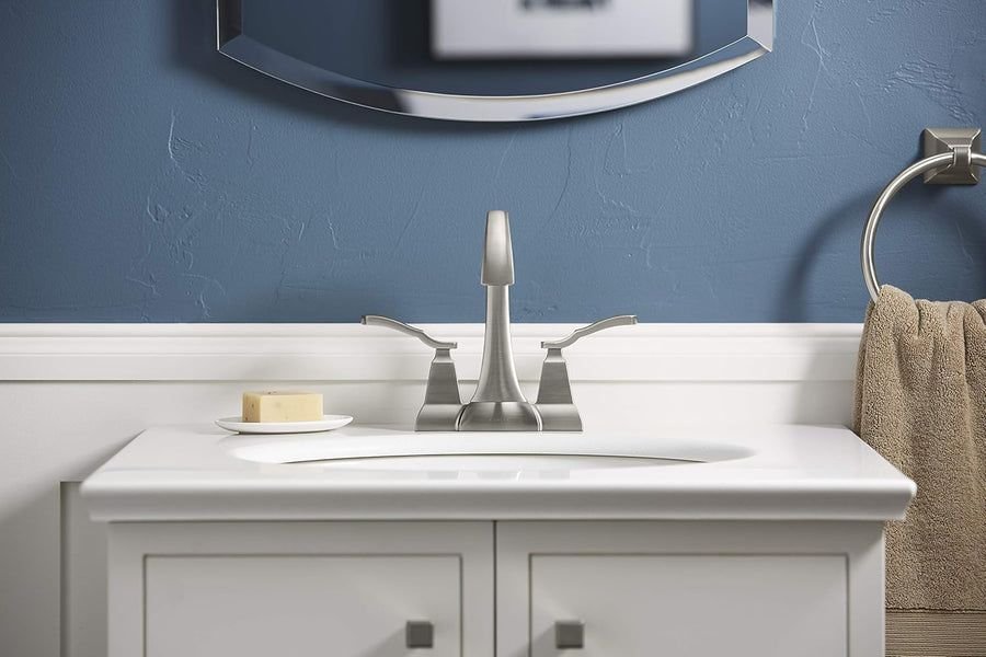 Bathroom idea with the Kohler R30997-4D-BN Ridgeport Bathroom Sink Faucet, KOHLER