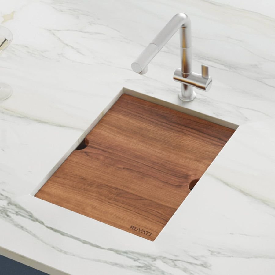 Kitchen idea with the Ruvati 13 inch Workstation Bar Prep Sink with Cover Undermount 16 Gaug, Ruvati