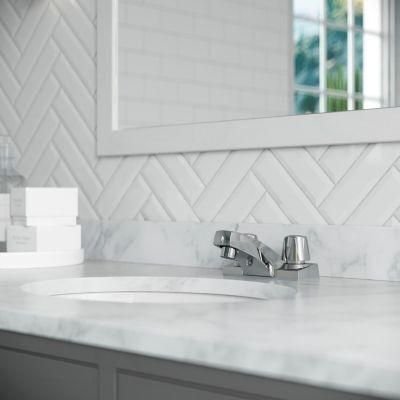 Bathroom idea with the Pfirst Series 2-Handle 4" Centerset Bathroom Faucet in Polished Chrome, Pfister