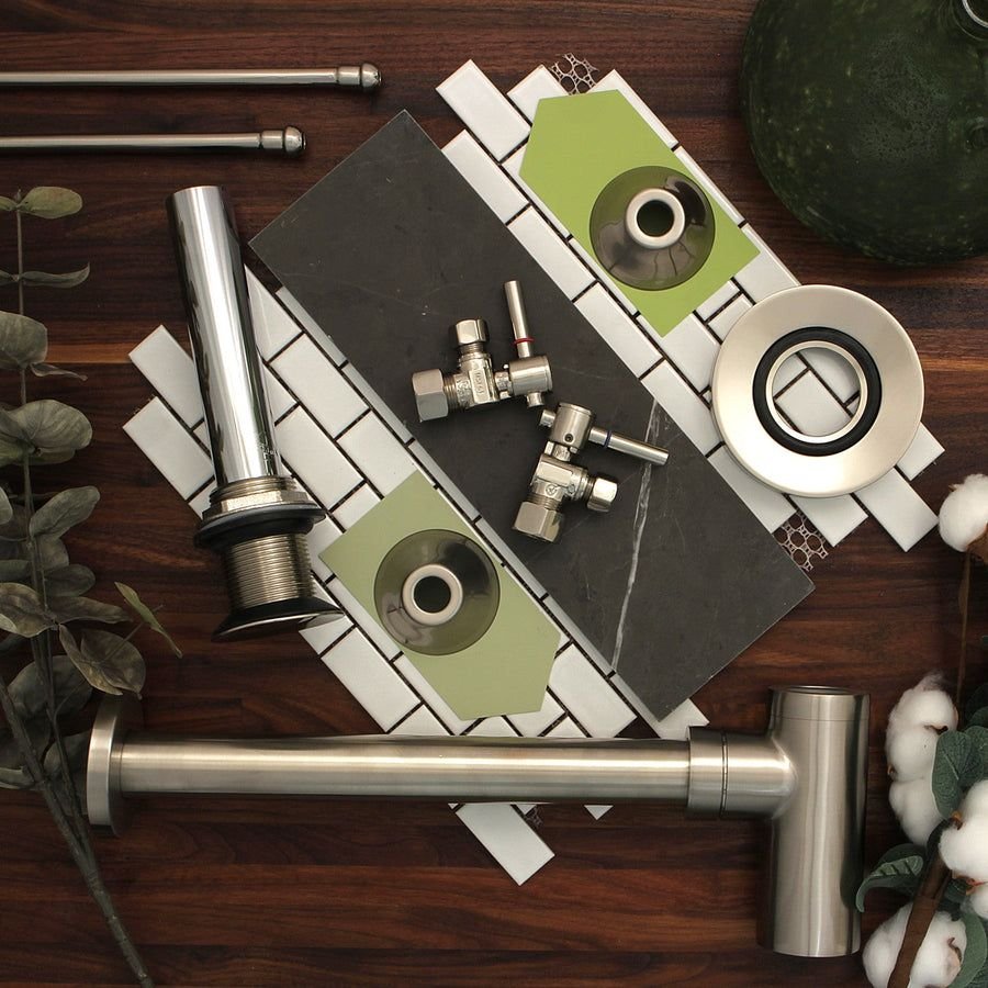 Bathroom idea with the Trimscape EV8008 Brass Push Pop-Up Bathroom Sink Drain without Overflo, Kingston Brass