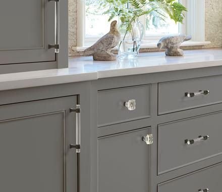 Kitchen idea with the Amerock Cabinet Knob Clear/Black Bronze 1-3/8 inch (35 mm) Length Glac, Amerock