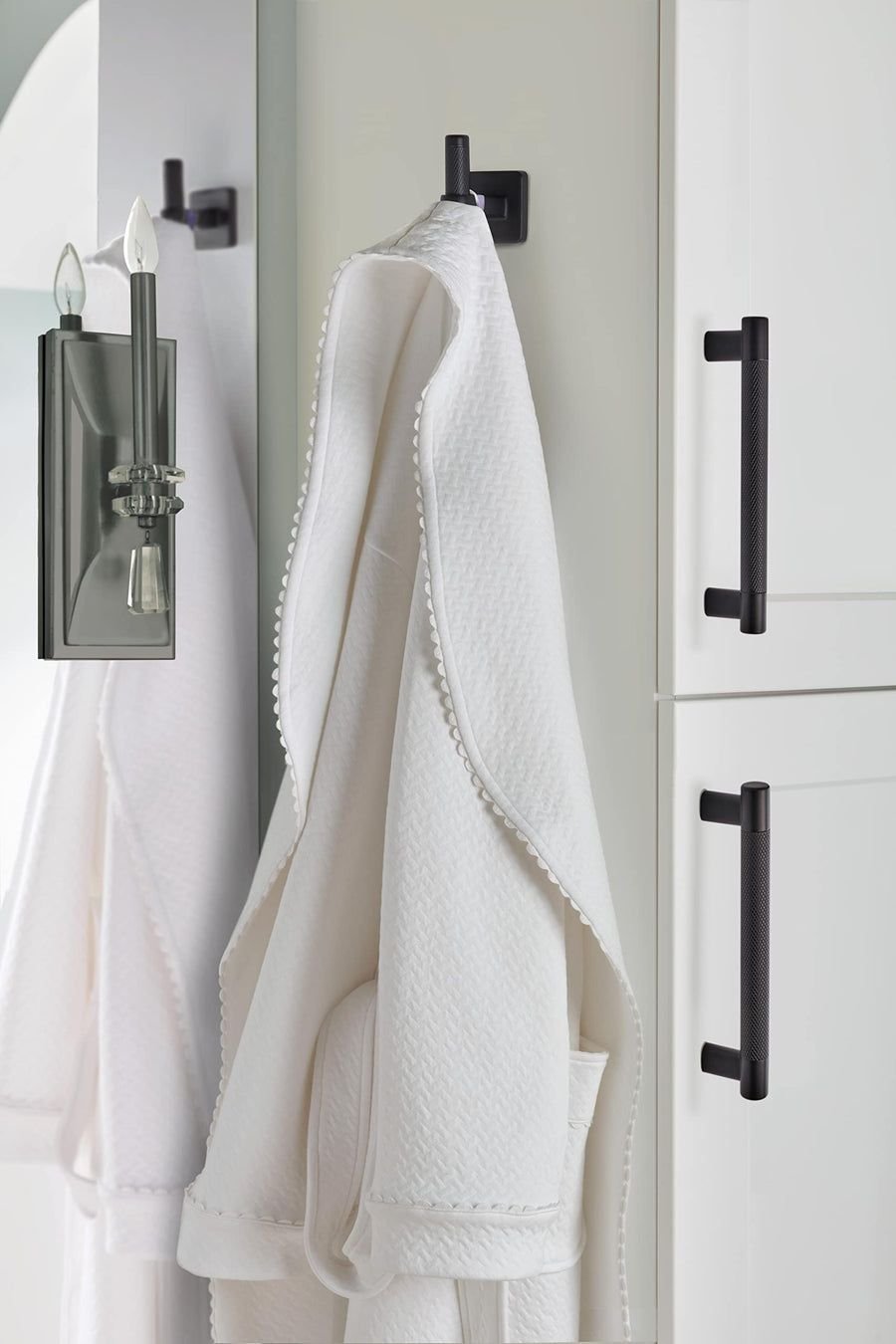 Bathroom idea with the Amerock Kitchen Cabinet Pull Black Bronze 6-5/16 in (160 mm) Center-to, Amerock