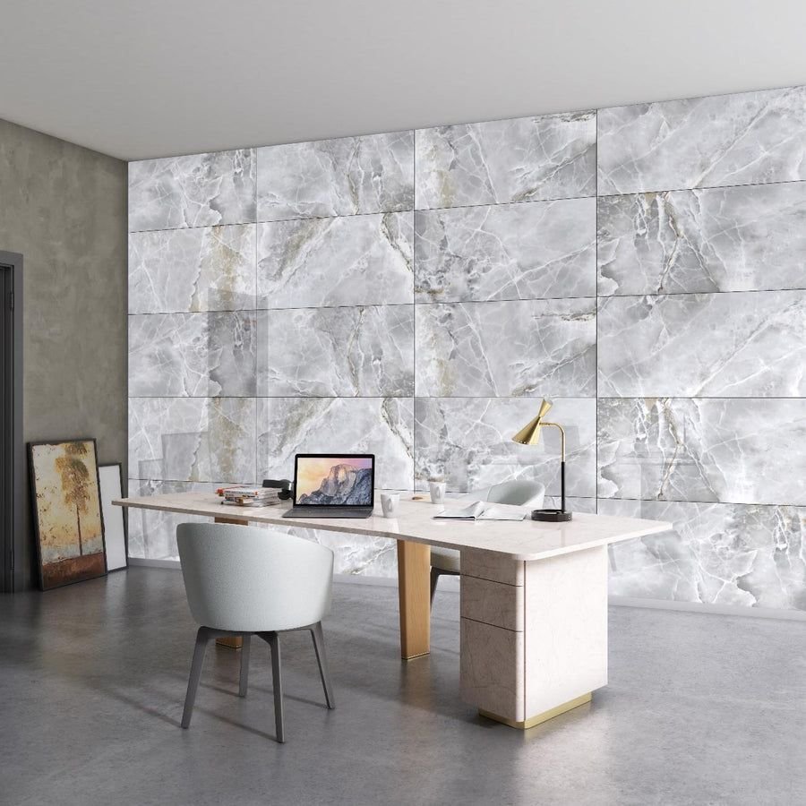 Tile idea with the MSI Zurich Ivory 24" x 48" Polished Porcelain Onyx-Look Floor and Wall, MSI