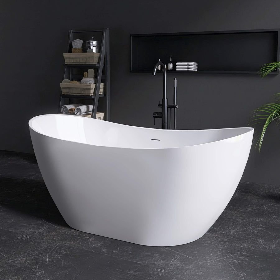 Bathroom idea with the New England Home Goods 61" Icon Freestanding acrylic bathtub, New England Home Goods