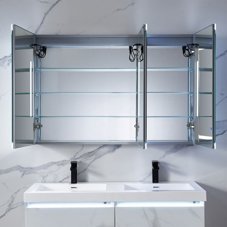 Bathroom idea with the Blossom Capella 48x32 Inside LED Light on Door Medicine Cabinet, Blossom
