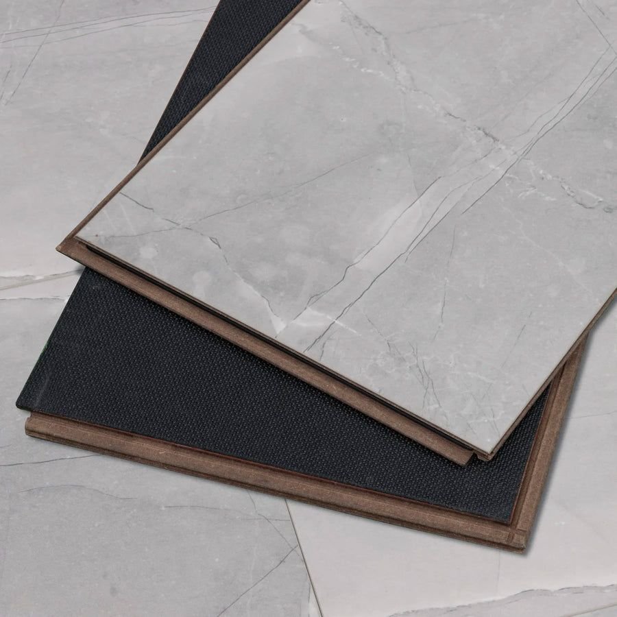 Tile idea with the CALI Tiburon Marble Shorebreak Laminate Tile Extra Wide Click (Covers, CALI