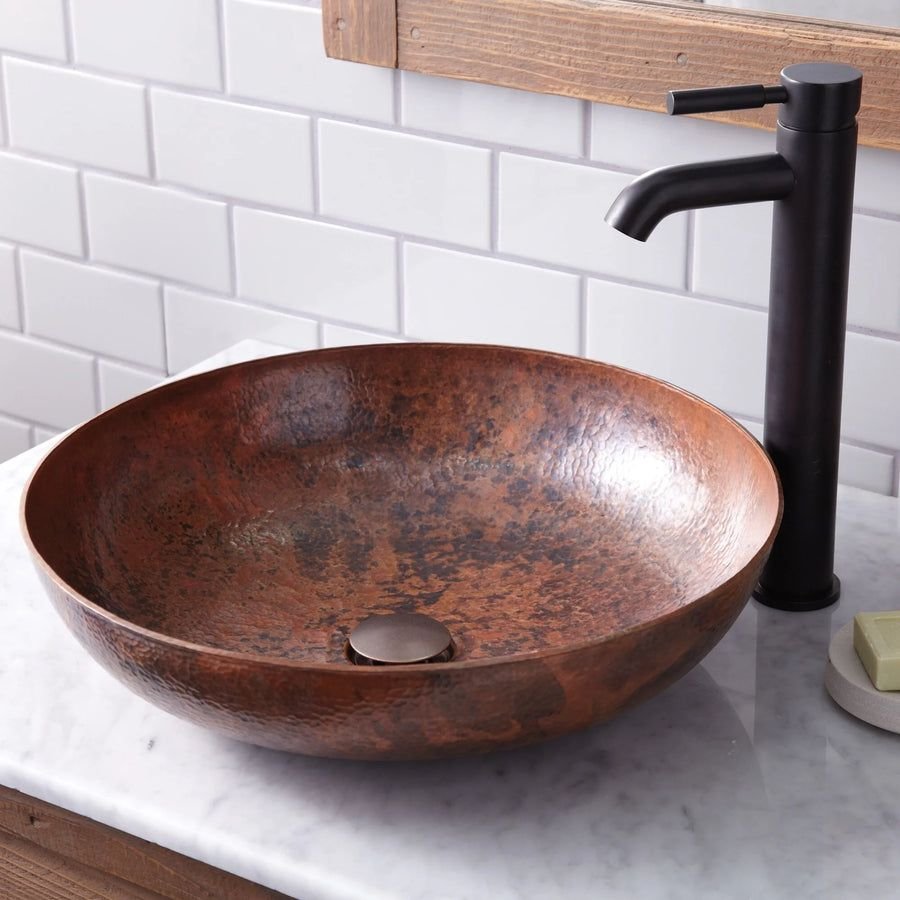 Bathroom idea with the MAESTRO ROUND 16-INCH VESSEL BATHROOM SINK, CPS63, Native Trails