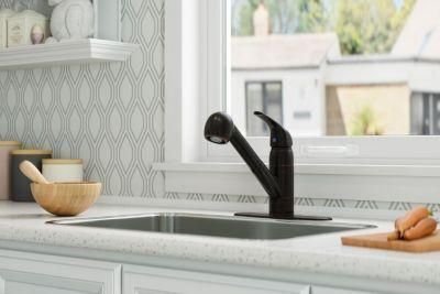 Kitchen idea with the Pfirst Series 1-Handle Pull-Out Kitchen Faucet in Tuscan Bronze, Pfister