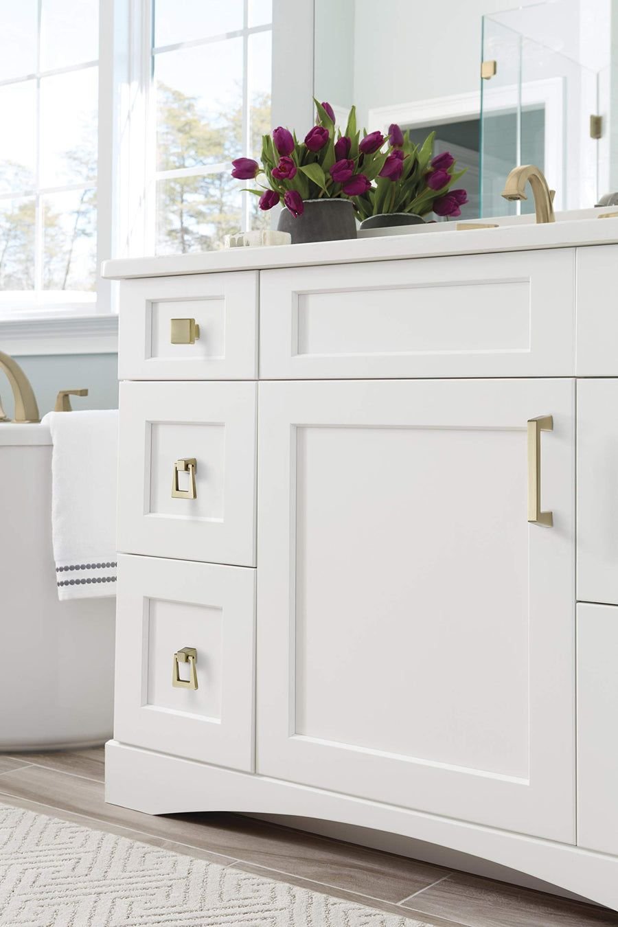 Kitchen idea with the Amerock Cabinet Pull Golden Champagne 3-3/4 inch (96 mm) Center to Cen, Amerock