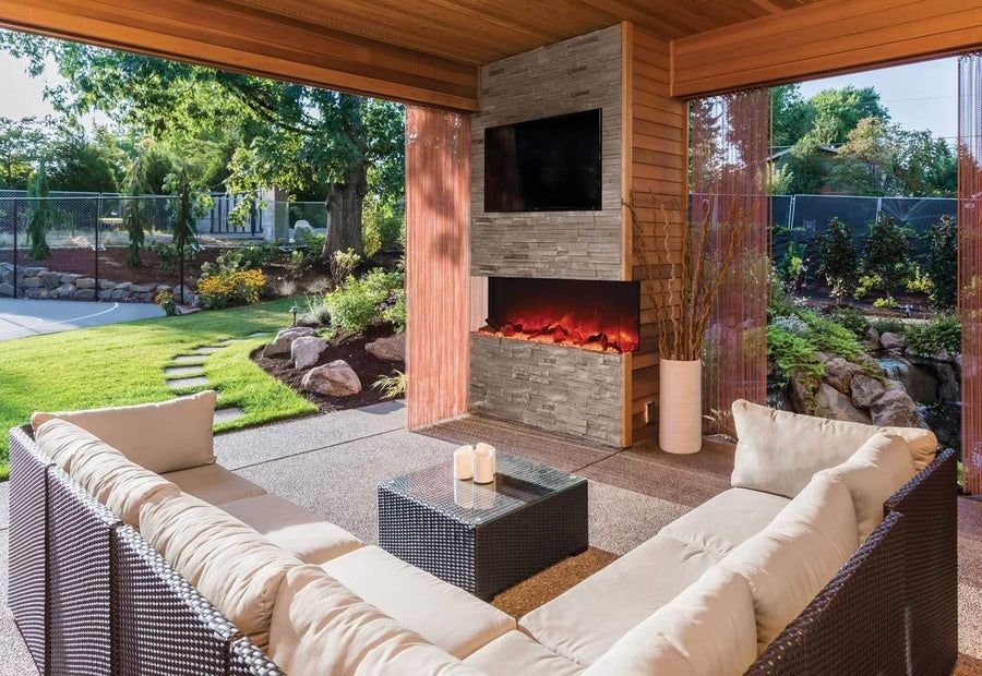 Living room idea with the Amantii 60-TRV-SLIM Trv View Slim Smart Electric, Amantii