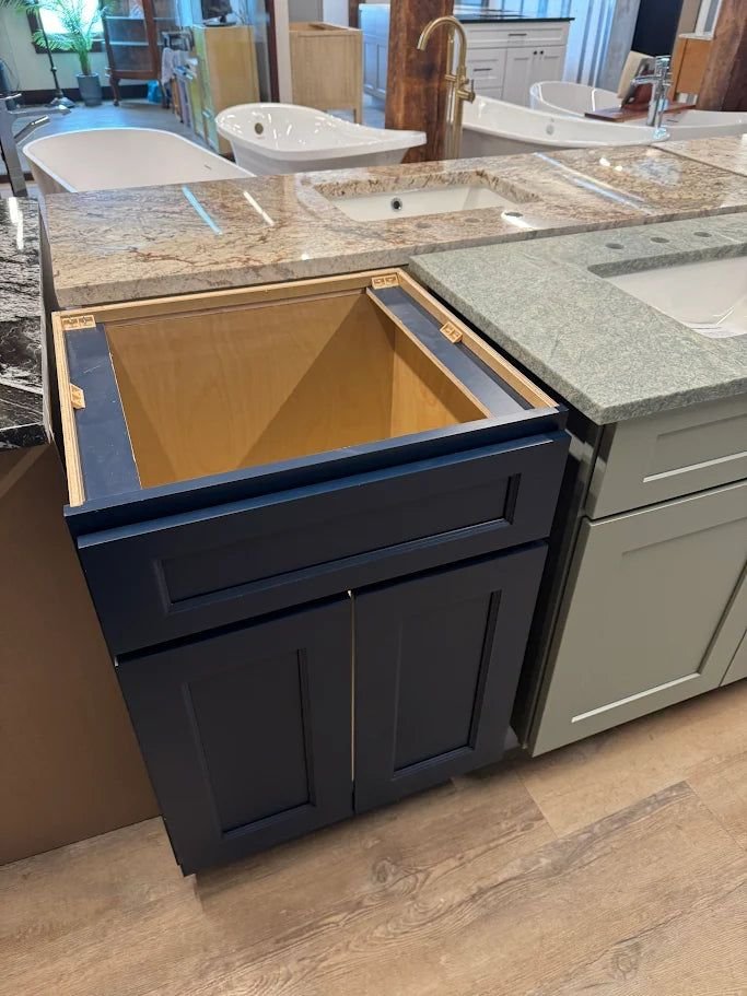 Bathroom idea with the 24" KCD Navy Vanity, PoshHaus