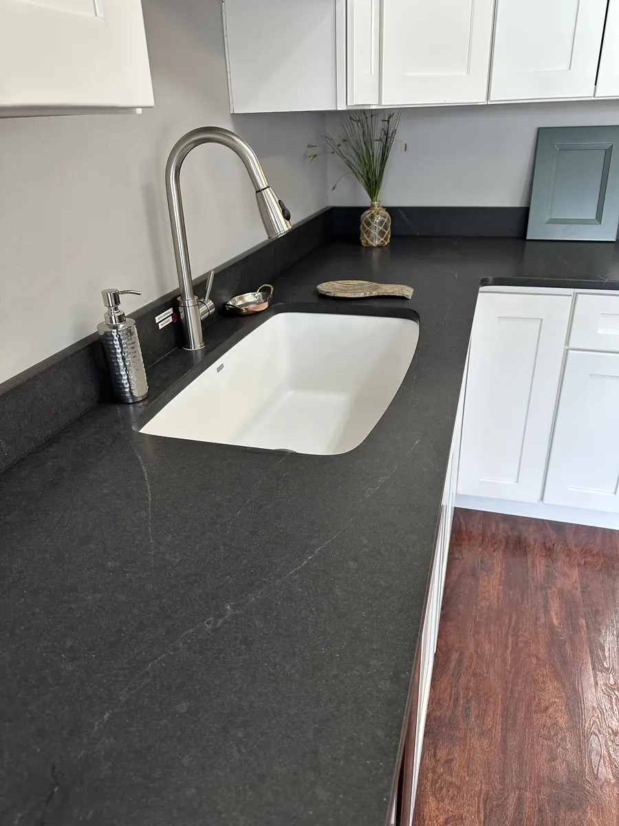 Soapstone countertop in a NH kitchen