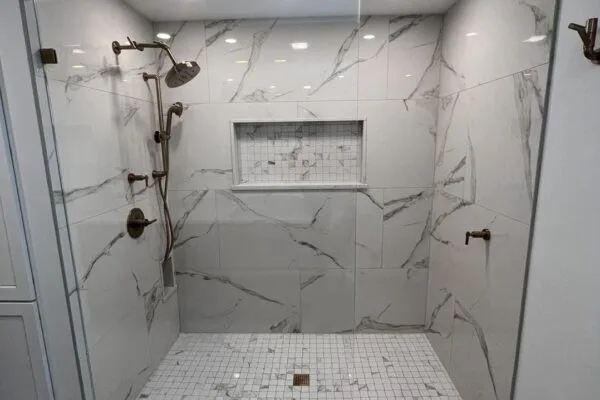 Shower niche tile