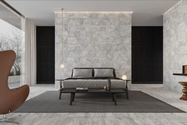Living space tile floor