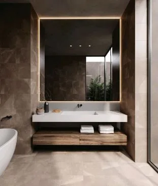 Marble-look porcelain